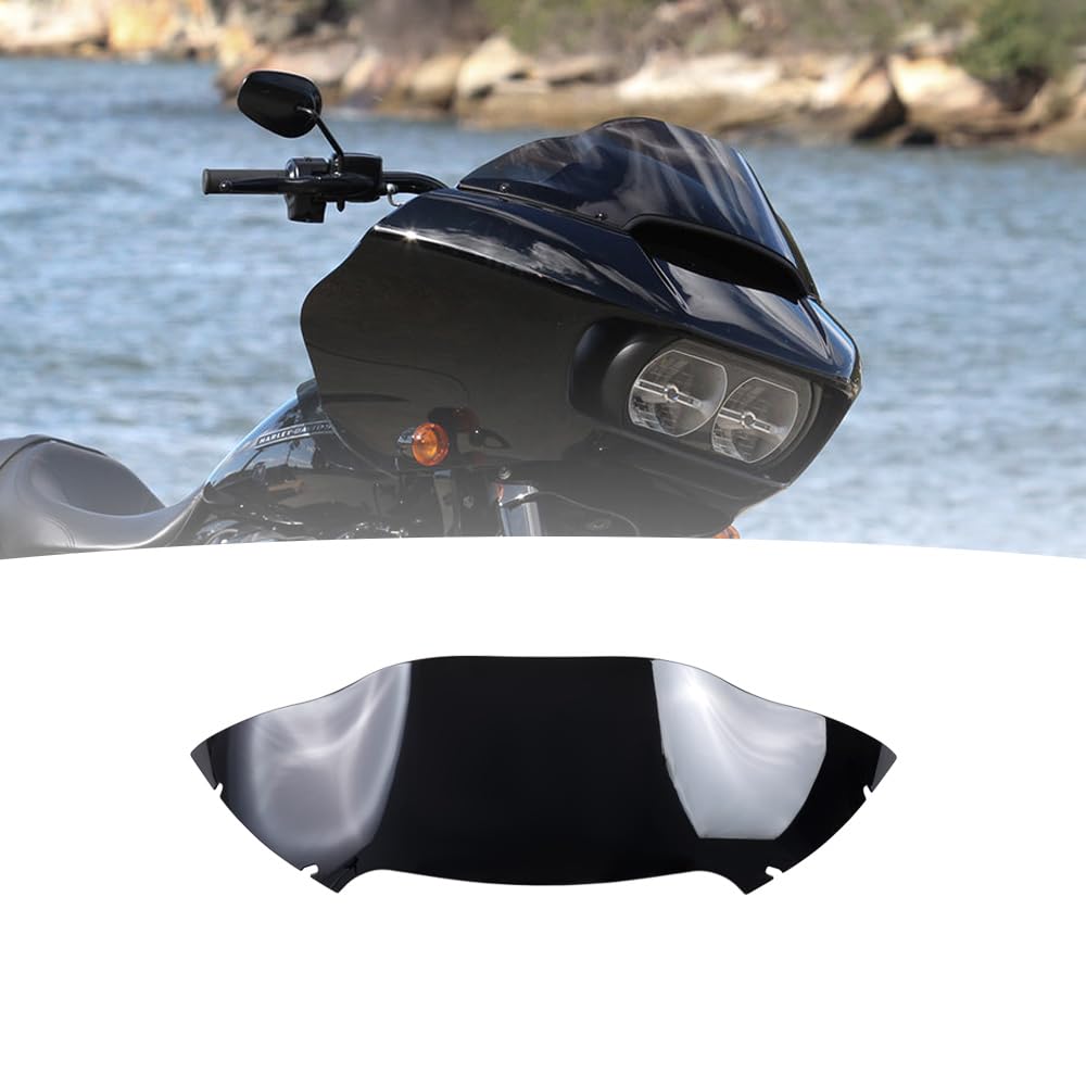 WYNMOTO 8" Black Windshield Windscreen Wind Splitter Compatible for 1998-2013 Harley Davidson Touring Road Glide FLTR 99 00 01 02 03 04 05 06 07 08 09 10 11 12