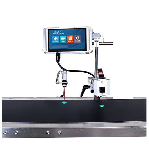 DISHENGZHEN 7 Inch Large Screen Online Thermal Inkjet Printer 12.7/25.4mm Fully Automatic Assembly line Thermal Inkjet Date Barcode QR Code