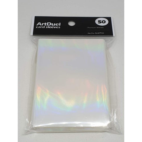 ARTDUEL Pokemon Card Sleeves MTG Deck Protector Standard Size Shield - Rainbow Effects Holographic Clear