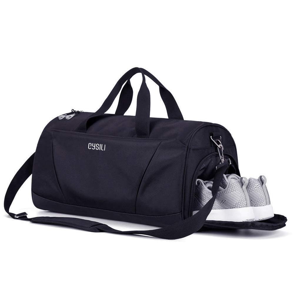Gym Bag with Shoes Compartment and Wet Pocket,Sports Duffel Bag for Yoga/Swim,Travel Duffle Bag for Men and Women