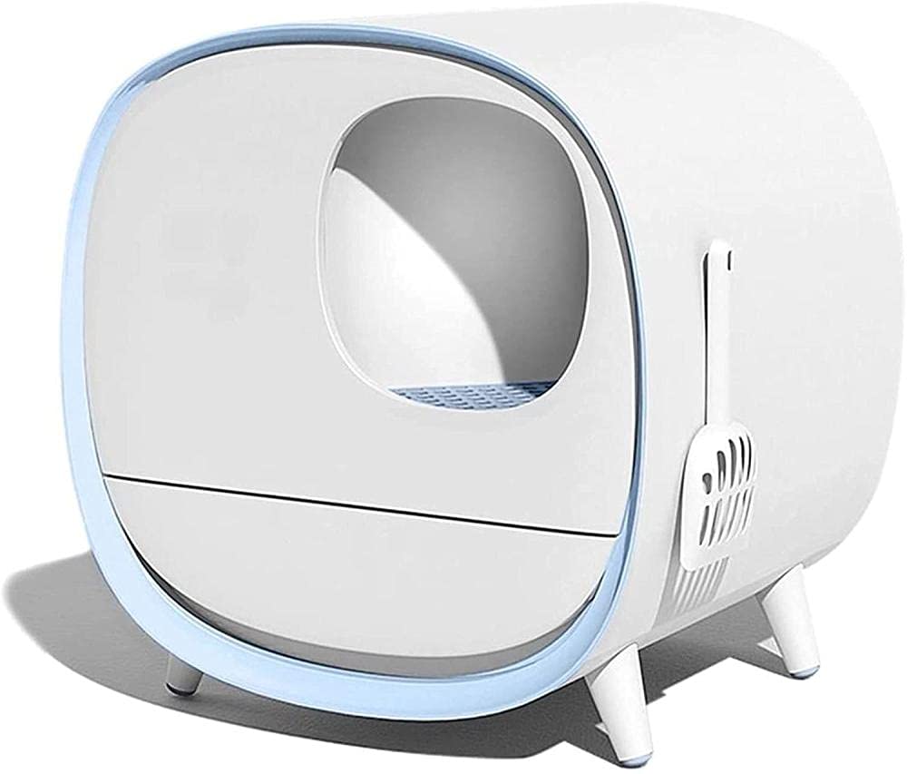 JWCN Cat Litter Box Automatic Self-Cleaning Cat Litter Box Fully Enclosed Electric Cleaner Smart Cat Toilet with Deodorant for Cat Weight and Cleaning-White Uptodate