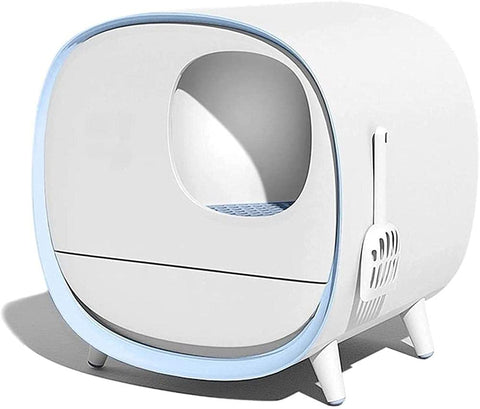 JWCN Cat Litter Box Automatic Self-Cleaning Cat Litter Box Fully Enclosed Electric Cleaner Smart Cat Toilet with Deodorant for Cat Weight and Cleaning-White Uptodate