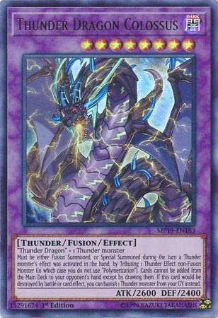 Yu-Gi-Oh! - Thunder Dragon Colossus - MP19-EN183 - Ultra Rare - 1st Edition - 2019 Gold Sarcophagus Tin Mega Pack