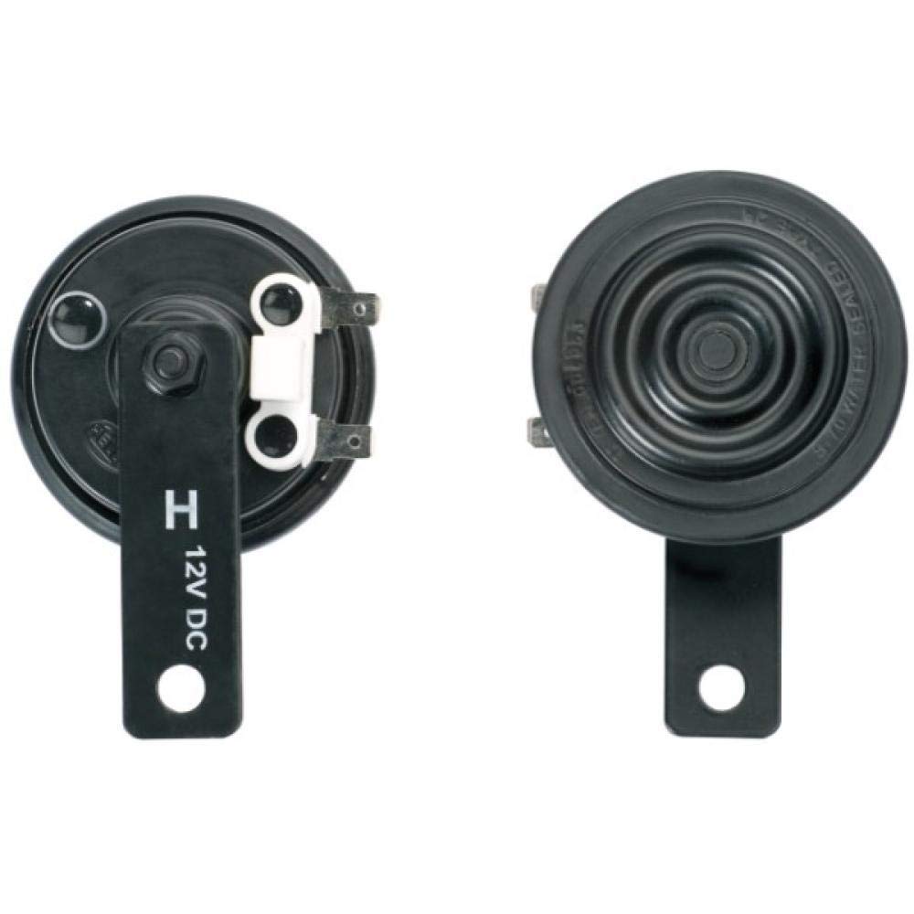 HELLA 3AL 922 196-011 Signal Horn - S70-12V - 112dB(A) - Frequency Range: 420Hz - High Tone - Housing Colour: Black - Flat Plug-in Connector