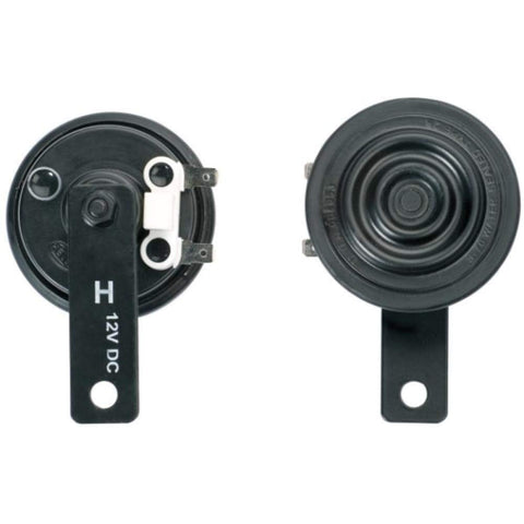HELLA 3AL 922 196-011 Signal Horn - S70-12V - 112dB(A) - Frequency Range: 420Hz - High Tone - Housing Colour: Black - Flat Plug-in Connector
