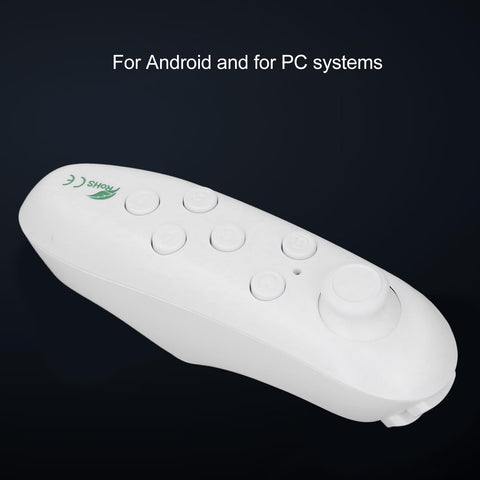 VBESTLIFE Mini VR Remote Control, VR Remote Controller for Android, Wireless Bluetooth Selfie Timer Joystick, Wireless Gamepad Game Controller for Android, for IOS, for PC (White)