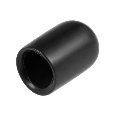 uxcell 200pcs Rubber End Caps 5/16"(8mm) ID Vinyl Round End Cap Cover Screw Thread Protectors Black
