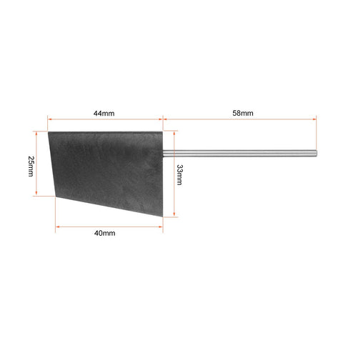 uxcell RC Boat Rudder with L Shape Servo Arm,Rudder Pad Thickness 7mm 1 Set