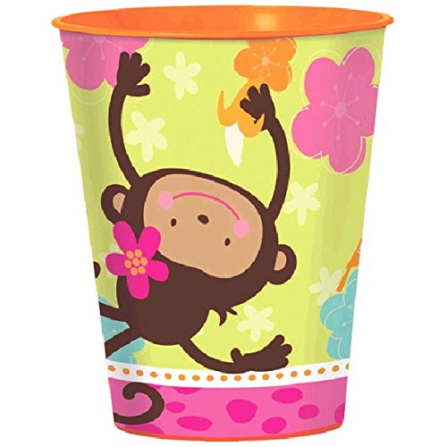 amscan Party Cup | Monkey Love Collection | Party Accessory Green/Orange