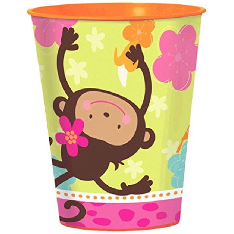 amscan Party Cup | Monkey Love Collection | Party Accessory Green/Orange