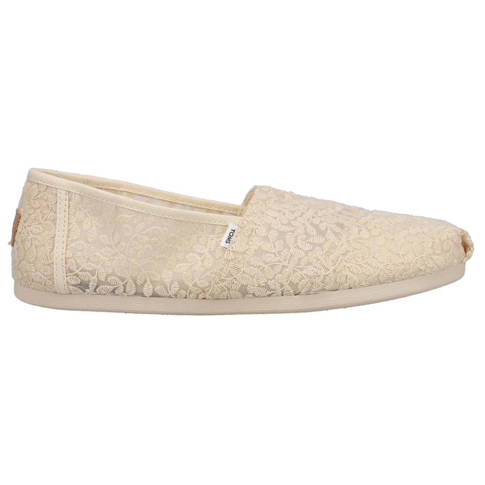TOMS Womens Alpargata Slip On Flats Casual - Off White - Size 6 B