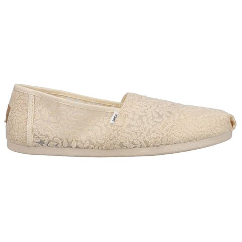 TOMS Womens Alpargata Slip On Flats Casual - Off White - Size 6 B