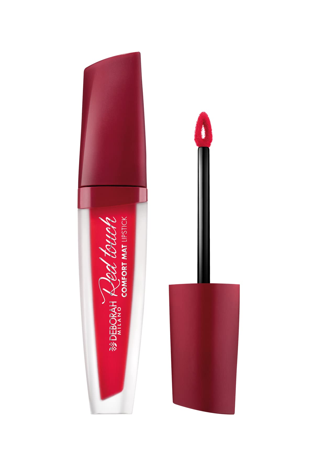 Deborah Milano - Red Touch Lipstick N.7 Fiery Red Liquid No Transfer Matte Effect, Intense Colour, Dona Nutrite Lipstick, Soft and Velvet