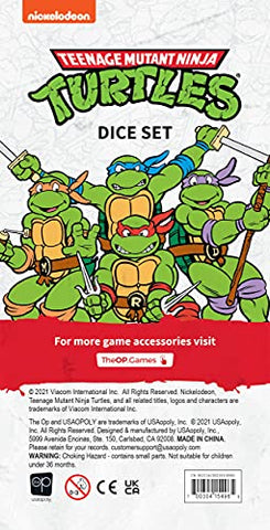 Teenage Mutant Ninja Turtles Dice Set | Collectible d6 Dice Featuring TMNT Characters - Splinter, Leonardo, Michelangelo, Raphael, Donatello, and Shredder | Officially Licensed 6-Sided Dice