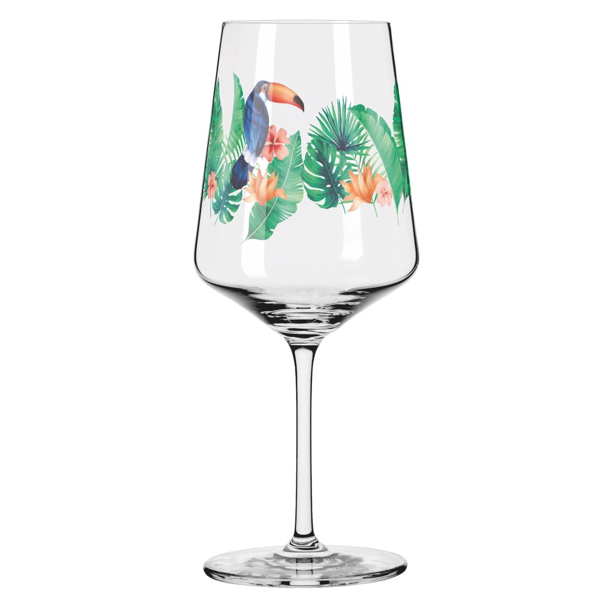 RITZENHOFF 2931013 Aperitif Glass 500 ml - Summer Tau Series - Motif No. 13 with Colourful Tucan - Made in Germany