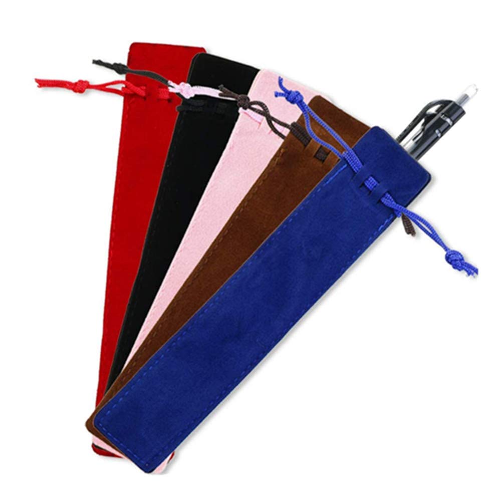 NA Pencil Bag, 25 Pieces Pen Pouch Velvet Drawstring Pen Bag Velvet Case Pencil Bag for Pen and Pencil