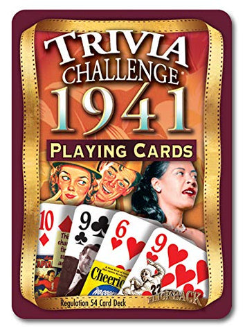 Flickback 1941 Trivia Playing Cards Birthday