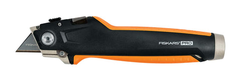 Fiskars CarbonMax Drywaller Utility Knife, Length 18,5cm, Stainless Steel Blade/Plastic Handle, Black/Orange, 1027226 Orange/Black