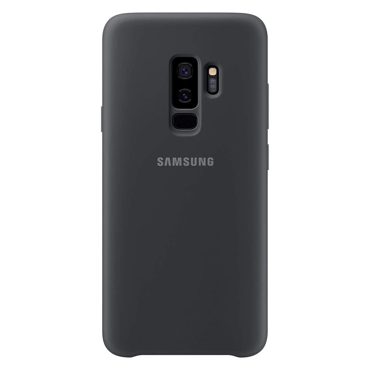 Samsung Silicone Qi Charging Compatible Cover Case for Galaxy S9 Plus - Black,EF-PG965TBEGWW