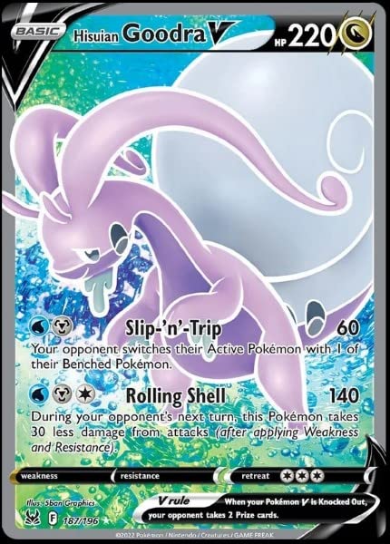 Pokemon - Hisuian Goodra V - 187/196 Lost Origin Full Art Card