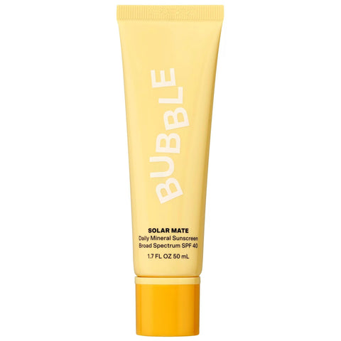Bubble Solar Mate Mineral Sunscreen SPF 40, Sun Protection, Everyday Care, All Skin Types, 1.7 fl oz / 50mL, (Pack Of 1)