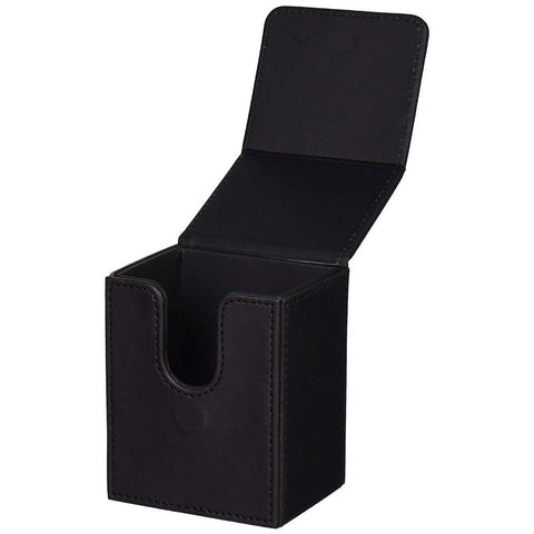 BCW Card Deck Box for MTG Card Storage Box - 2 Pack - Fits Pokemon, Star Wars Cards & other Trading Cards, Black Premium Leatherette w/Magnetic Closure - Holds 160 Cards Total (80 cards each)