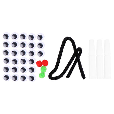 1 Set Diy Wiggle Eyes Paper Plate Art Kit Educational Toys for Kids Preschool Diy Paper Animal Wiggle Paper Plate Crafts Animals Kids' Stickers Education Toys Child Suite Paper Cup