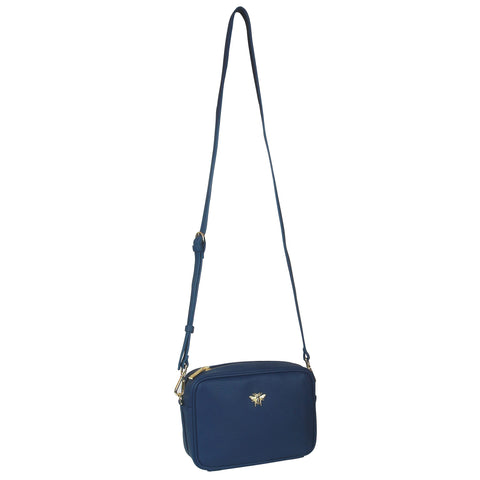 Alice Wheeler Crossbody Bag Bee (Camera Style, Navy Blue)