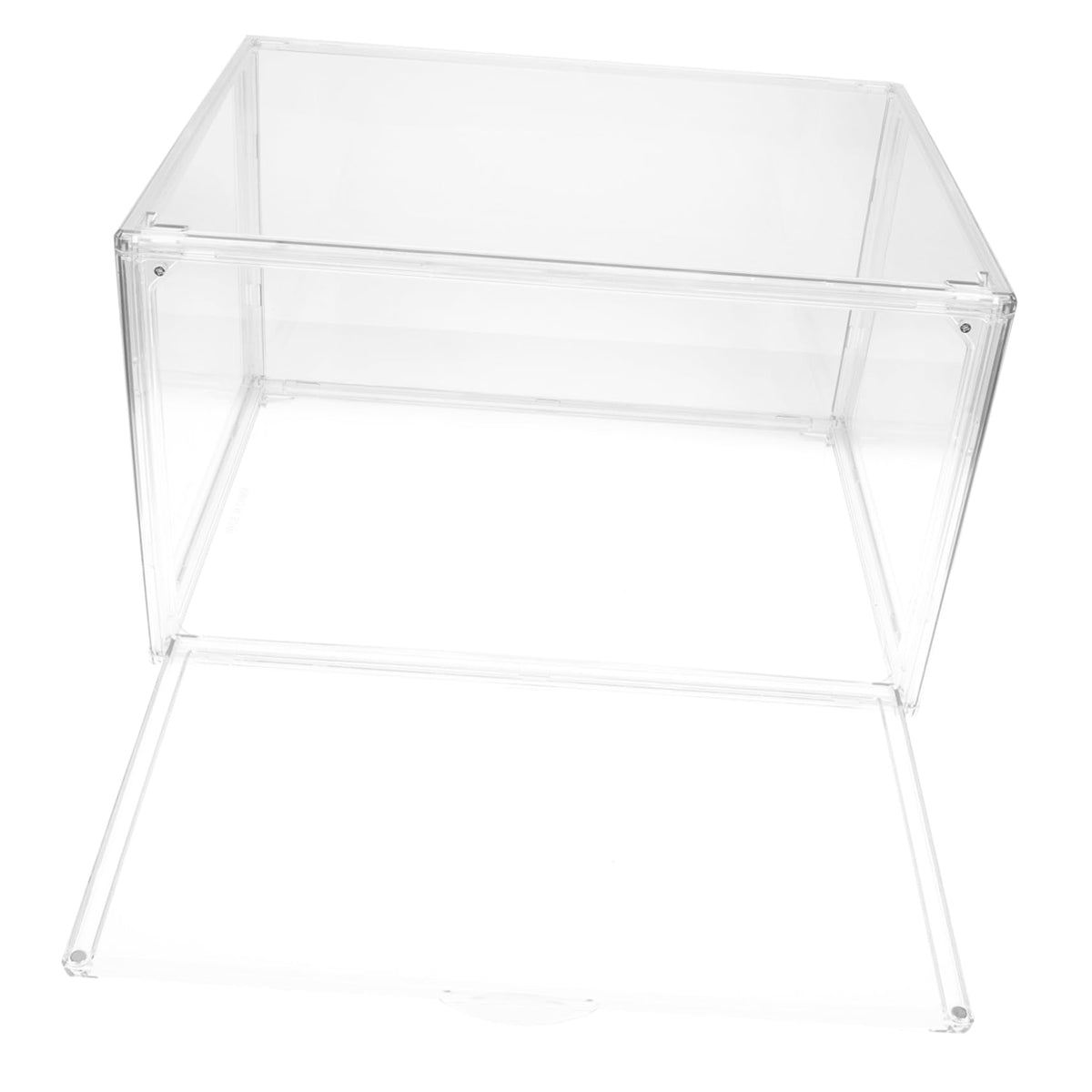 TOYANDONA Book Storage Box Toy Storage Bins Table Top Bookshelf Small Storage Bins Pellucid Bookshelf Clear Refrigerator Organizer Bins Diaphanous Book Holder Stackable Bookshelves Locker