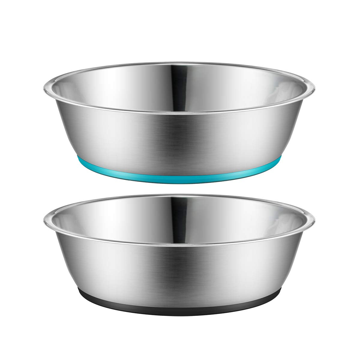 PEGGY11 Lightweight Stainless Steel Cat Dog Bowls - 2 Pack, 0.43L
