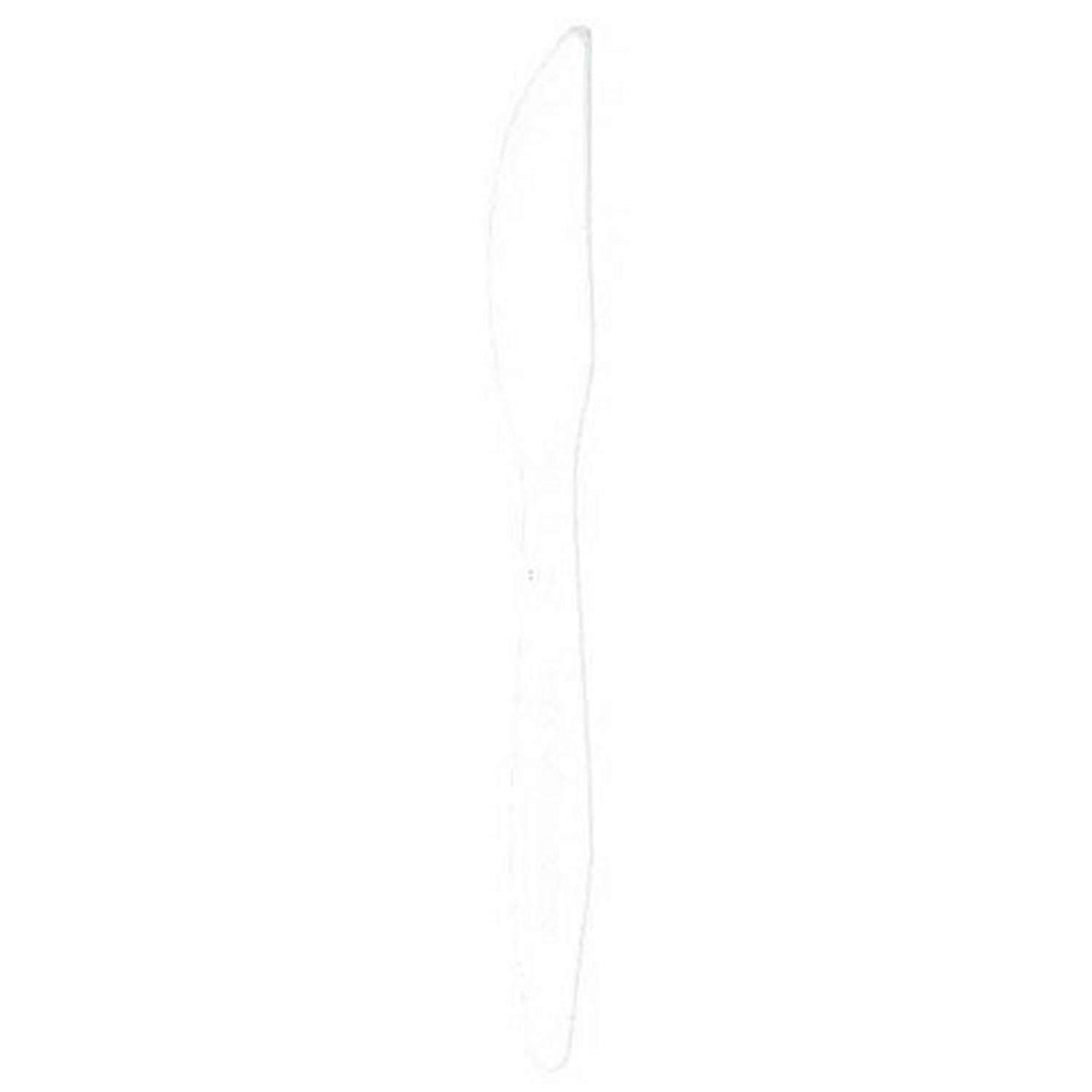 Amscan Plastic Knives Tableware, 9.4" x 4.5", Frosty White