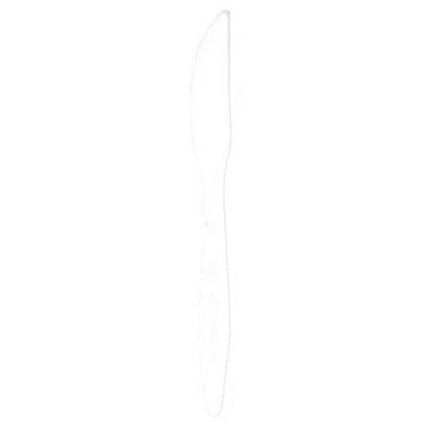Amscan Plastic Knives Tableware, 9.4" x 4.5", Frosty White