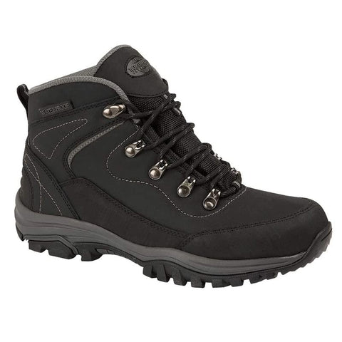 Northwest Territory Ladies Leather Lightweight Waterproof Walking Hiking Trekking Comfort Memory Foam Shoes