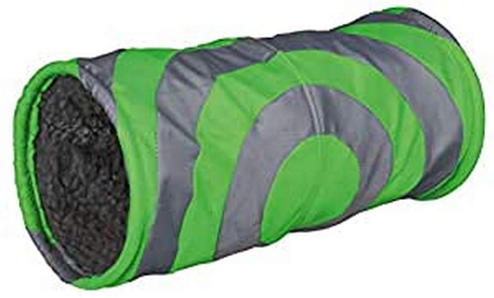 Trixie Cushy Plush Play Tunnel, 15 x 35 cm, Grey/Green