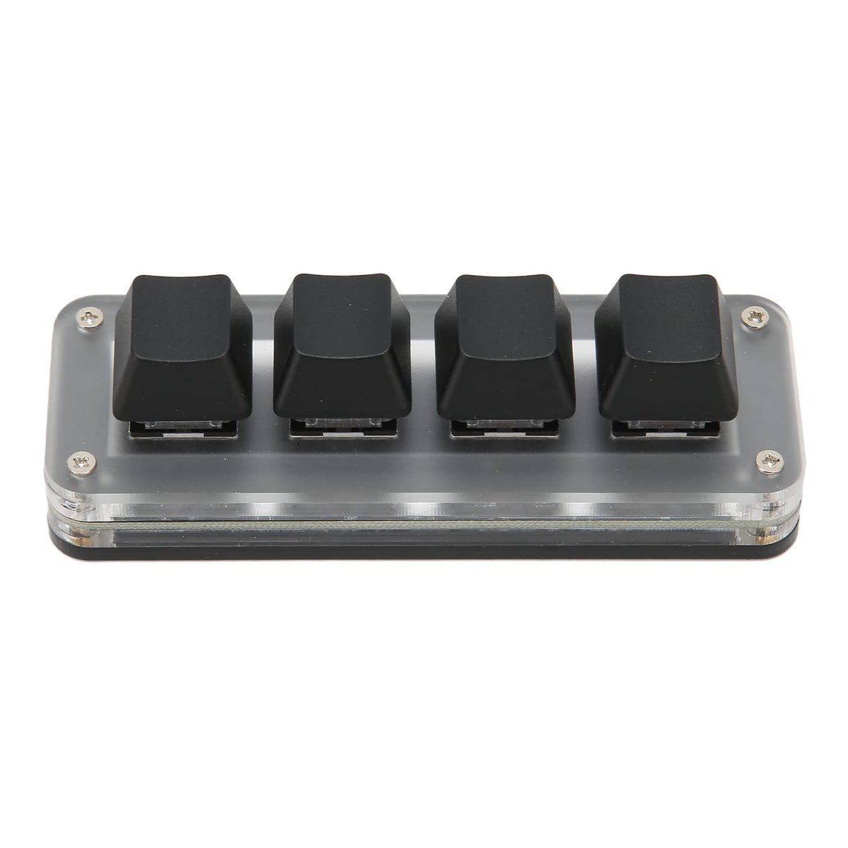 One Handed Keyboard, Portable 4 Keys Design Mechanical Keyboard Plug and Play Acrylic for Laboratory for Game