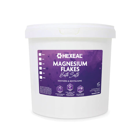 Hexeal Magnesium Flakes | 2.5kg Bucket | 100% Pure | Bath Soak | Magnesium Chloride
