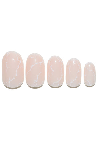 Static Nails Reusable Pop-On Manicure Set, Non-Damaging Glue-On Nails (Round) - False Nails with Static Nail Glue, Nail Set, Fake Acrylic Press On Nails (Rose Quartz, Round)