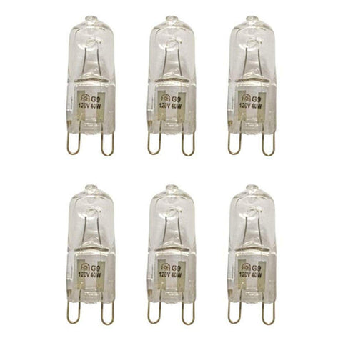 VstarÃ‚Â® G9 Halogen Bulb, 40-Watt 120-Volt Base G9 Halogen Bulb (Pack of 6)