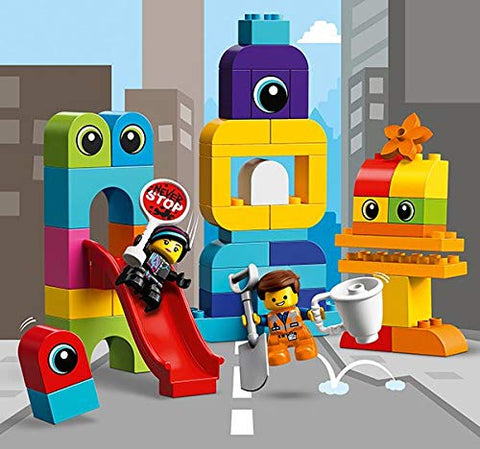 LEGO DUPLO THE LEGO MOVIE 2 Emmet and LucyÃƒÂ¢Ã¢â€šÂ¬Ã¢â€žÂ¢s Visitors from the DUPLO Planet 10895 Building Bricks, 2019 (53 Pieces)