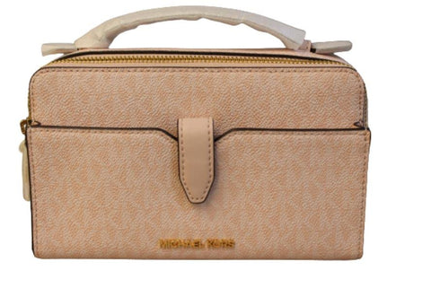 Michael Kors Medium Double Zip Phone Crossbody (Light Powder Blush)