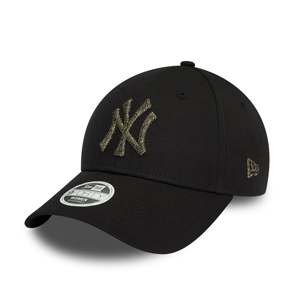 New Era 9Forty Womens Cap - METALLIC New York Yankees black