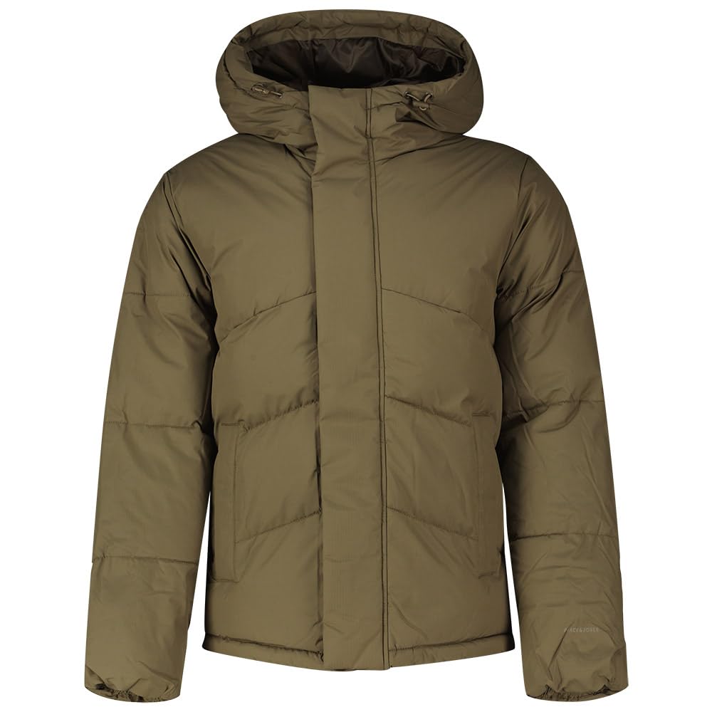 JACK & JONES Men's Jjworld Puffer Jacket, Canteen, L