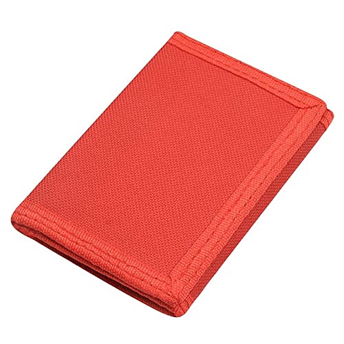 NEICY RFID Blocking Canvas Wallet for Men and Women - Camo Trifold Outdoor Sports Wallets with Magic Sticker for Teen Kids (Red)