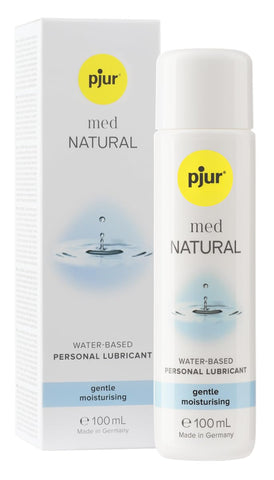 pjur med Natural Glide - Water-Based Medical Personal Lubricant - with Vegetable Glycerin - Protects Sensitive Skin (100ml)