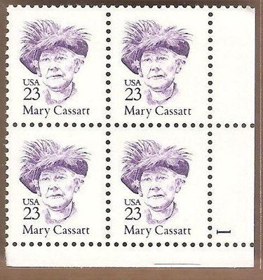 Stamps U.S. Mary Cassatt Sc. 2181 MNH VFOG Block