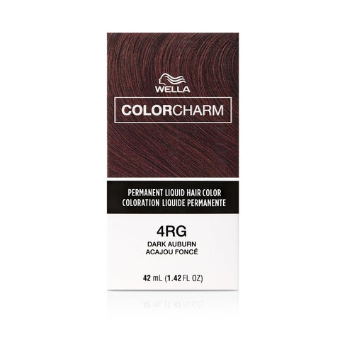 COLORCHARM Permanent Liquid Hair Color for Gray Coverage| 4RG Dark Auburn | 1.4 Fl Oz