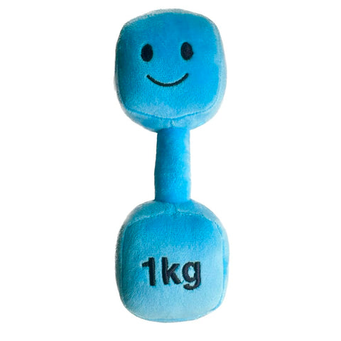 Plush Toy Dumbbell - Suitable For Newborn Babies - Baby Play Gym - Very Cute Soft Baby Toy - Plush Toys for Babies Infant Girls Boys 3 6 9 12 Months Baby Gift - Sensory Toy - First Gift (Mystic Blue)