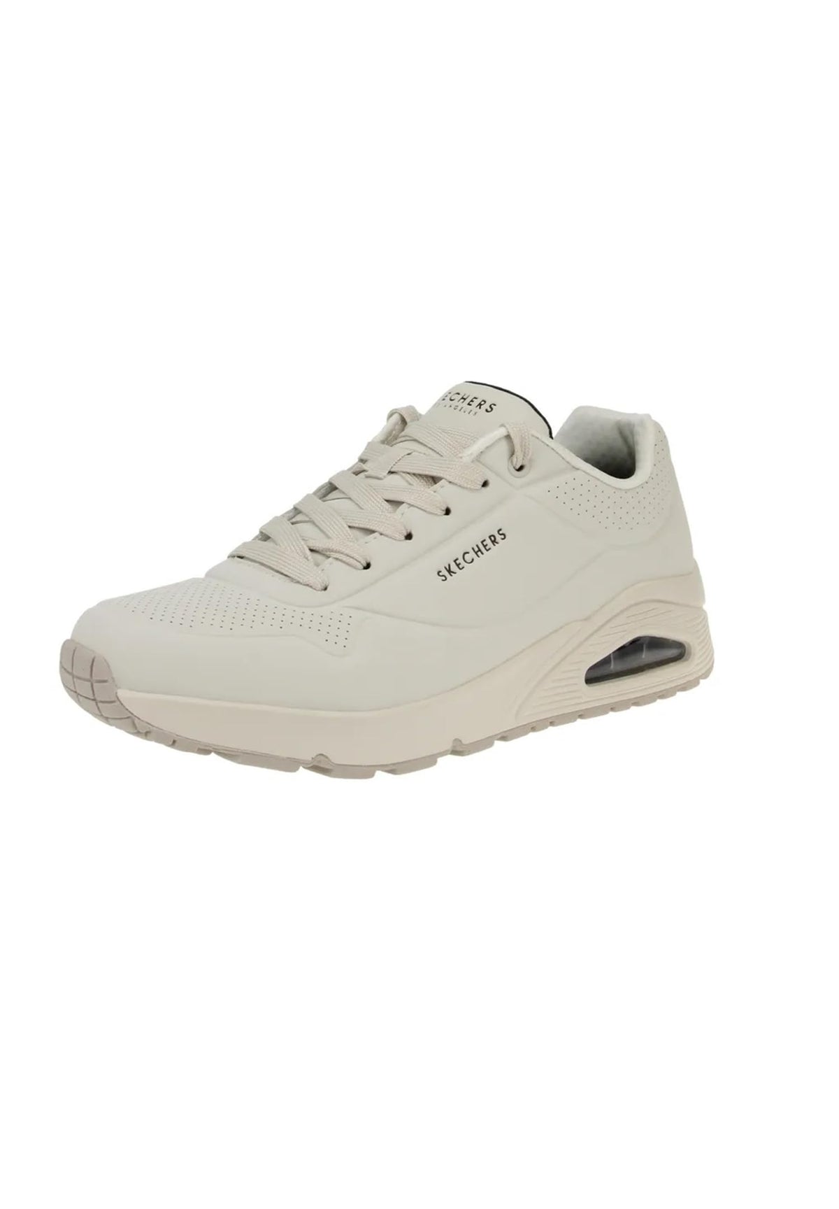 Skechers Men's UNO Stand ON AIR Sneaker, Off White Durabuck Mesh, 11
