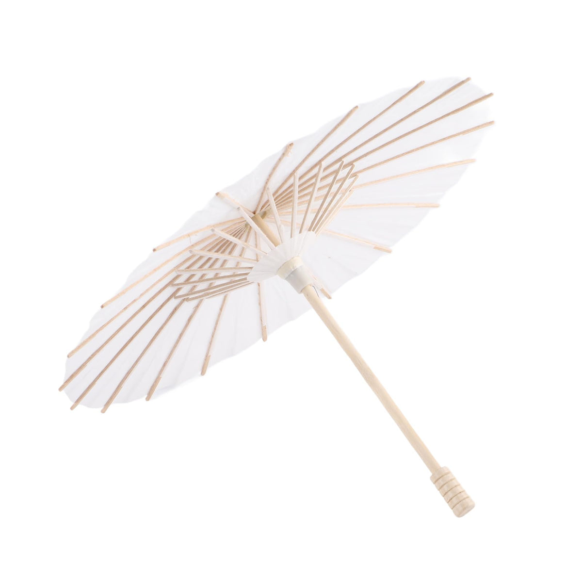 VIFERR Paper Umbrella, Paper Umbrella, Handmade Chinese Paper Parasol, Decorative Paper Umbrellas with Wooden Handle for Photo Prop, Cosplay, Costumes, Wedding Decor (30 cm), White, S