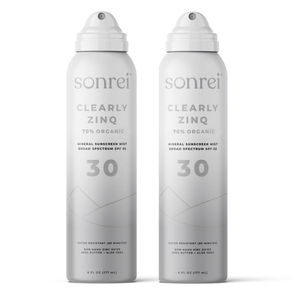 Sonrei Clearly ZinQÃƒÆ’Ã†â€™Ãƒâ€šÃ‚Â¢ÃƒÆ’Ã‚Â¢ÃƒÂ¢Ã¢â‚¬Å¡Ã‚Â¬Ãƒâ€¦Ã‚Â¾ÃƒÆ’Ã¢â‚¬Å¡Ãƒâ€šÃ‚Â¢ Mineral Sunscreen Mist | SPF 30, Broad Spectrum, Transparent | Vegan, Reef Safe, Non-Greasy | Ideal for Face & Body (6 Fl Oz (Pack of 2))